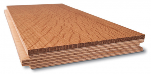 Cross Section of Engineered Oak Wood