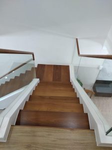 Burmese Teak Wood Stair Treads and Handrails @ 123 Potong Pasir Avenue 1