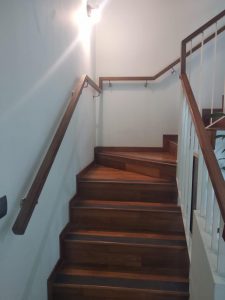 Burmese Teak Square Handrail @ Jalan Teck Kee