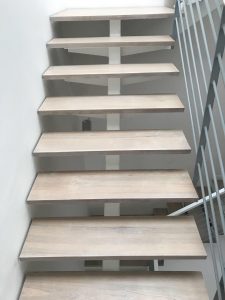 White Wash Wood Stairs at Jalan Usaha