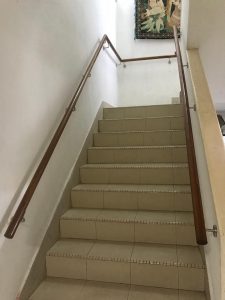 Burmese Teak Handrail @ 21 Sandy Lane