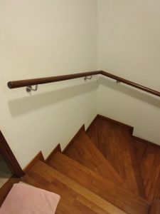 White Oak (Dark Walnut Varnish) Handrail @ Jalan Mas Kuning
